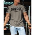 thumbnail image 3 of Gymish Savage Deadlift Men’s Workout T-Shirt – Funny Lifting Gym Tee, Athletic Shirt for Men, 3 of 6