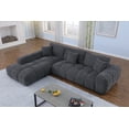 thumbnail image 6 of Canam L-shaped Upholstered Left Facing Chaise Sectional Sofa Dark Gray, 6 of 9