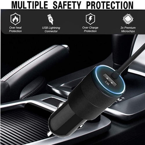 36W Fast Car Charger for Nokia C200/C100 Phone - USB-C Power Adapter Coiled Type-C Cable Extra USB Port DC Socket Quick Charge M1D for Nokia C200/C100 Models