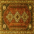 thumbnail image 1 of Ahgly Company Indoor Square Persian Yellow Traditional Area Rugs, 4' Square, 1 of 4