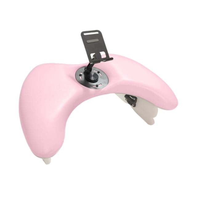 Almohada de mano plegable con soporte para brazos para manicura y uñas, accesorio para uñas. Rosa con soporte