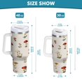 thumbnail image 3 of 30 oz Insulated Stainless Steel Tumbler Double Wall Stainless Steel Tumbler with 2-Way Drinking Watercolor Mushrooms Pattern, 3 of 9