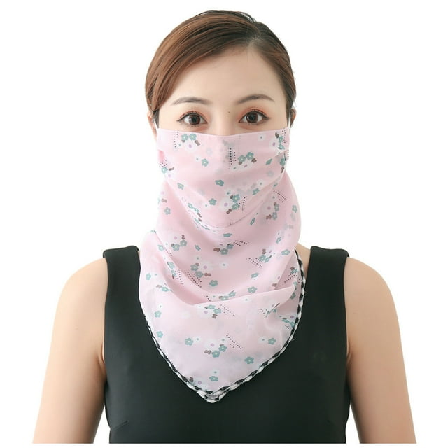 Mask Women Sun Protection Print Scarf Dustproof Neck Scarf Masks Face Mask
