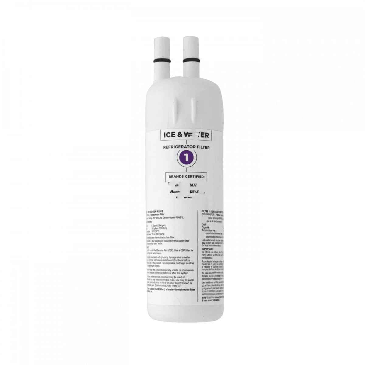 W10295370A EDR1RXD1 Water Filter 1 Compatible with Whirlpool Refrigerator Everydrop 1 P8RFWB2L P4RFWB Replacement for Kenmore 46-9081 46-9930 W10295370 P8WB2L P5WB2L Ice Filters, 1-Pack