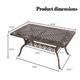 thumbnail image 2 of Haverchair 60.0”Outdoor Patio Anti-Rust Cast Aluminum Rectangle Table Set with 2.0" Umbrella Hole, 2 of 6