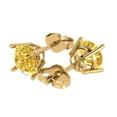 thumbnail image 2 of 3 ct Push-Back Stud Earrings for Women | 7.5mm Round Cut Simulated Yellow Diamond | 18K Yellow Gold, 2 of 5