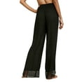 thumbnail image 3 of KOMOO Women Sheer Beach Pants Sunscreen See Through Elastic High Waist Pants Wide-Leg Trousers, 3 of 5