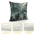 thumbnail image 4 of ONETECH White Wolf Throw Pillow Covers for Couch Sofa Bed, Wolves Howling Decorative Pillows Cushion Covers, Animal Wolves Mountain Moon Wolf Pillow, 4 of 5