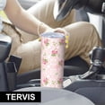 thumbnail image 6 of Pioneer Flower Floral Print Pattern 20oz Skinny Tumbler with Straw & Lid, Double Wall Vacuum Insulated Cup, Leak-Proof, Cup Holder Friendly, Hot 6H Cold 12H, 6 of 6