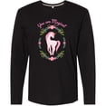 thumbnail image 3 of Inktastic You Are Magical Pink and White Unicorn with Flowers Long Sleeve T-Shirt, 3 of 5