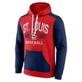 thumbnail image 2 of Men's Fanatics Red/Navy St. Louis Cardinals Chip In Team Pullover Hoodie, 2 of 3