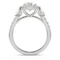 thumbnail image 3 of Blue Jewel 2.24 Ct Marquise Cut Diamond Halo Ring - Radiant Lab-Created Stone - Timeless Solitaire with Side Accents - 14K White Gold Plated - Beautiful Wedding Band for Her, 3 of 3
