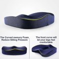 thumbnail image 2 of Cojín de espuma viscoelástica para asiento, almohada ortopédica para coxis, cojín para silla de oficina, soporte para cintura, cojín para espalda, asiento de coche, 2 of 4