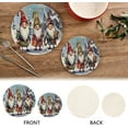 thumbnail image 4 of Christmas Gnomes Round Woven Potholders Set Trivets for Hot Dishe Heat Resistant Non-Slip Trivets for Cooking and Baking Kitchen Home Decor, 4 of 7