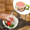 thumbnail image 4 of Recipiente para lavar frutas con colador, cesta de drenaje versátil, lavadora de frutas de cocina Rosa, 4 of 7