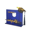 thumbnail image 3 of 2025 Graduation Photo Frame, Inspirational Class of 2025 Graduation Gifts for Her Him, Wooden Tabletop Display Photo Frame with Stand, Bachelor Hat Wood Decorative Photo Holder for Home Desk(Blue), 3 of 6
