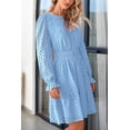 thumbnail image 4 of Minivestido PRETTYGARDEN 2025 de manga larga con cuello en V para mujer, 4 of 9