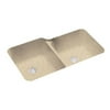 Swan US-3015-010 33" x 21.25" Swanstone Double-Basin Undermount Kitchen Sink, Available in Various Colors