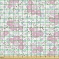 thumbnail image 2 of Ambesonne Floral Fabric by the Yard Upholstery, Flowers Pastel Tones, 1 Yard, Pale Pink Ceil Blue, 2 of 5