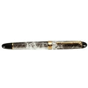 Jinhao X450 Brown Marble Chunky Medium Flex nib Fountain Pen