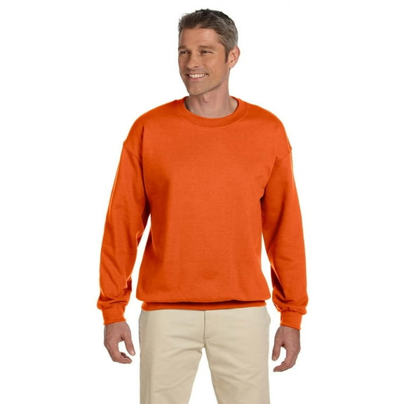 The Gildan Adult Heavy Blend 8 oz, 50/50 Fleece Crew - ORANGE - L
