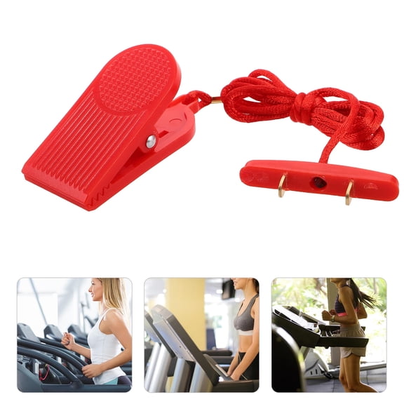 Worgeous Treadmill Safety Key Replacement Fitness Equipment Safety Key Emergency Stop Switch Lock With Dual Insert Piece For Most Treadmill Accessories
