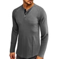 thumbnail image 1 of Dpityserensio T-shirt Ample à Manches Longues pour Homme Col Rond T-shirt Uni, 1 of 4