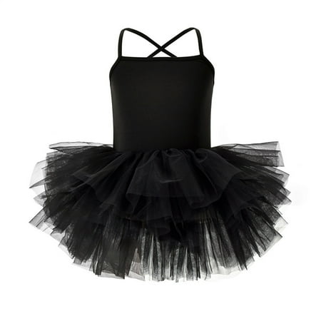 Kiijoy Girls Ballet Dance Dress Leotard Sleeveless Dancewear Ballet Tutu Skirt Sizes 9-10