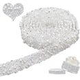 thumbnail image 1 of Cinta de diamantes de imitación AB transparente de 4 yardas, 0,6 pulgadas de ancho, autoadhesiva, con cuentas de resina, para decoración de bodas, vestidos de novia, zapatos y teléfonos., 1 of 9