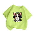 thumbnail image 3 of TZEWGL T-Shirts pour Enfants Col Rond Imprimé Manches Courtes Vêtements pour Filles Garçons Taille 4-6T, 3 of 5