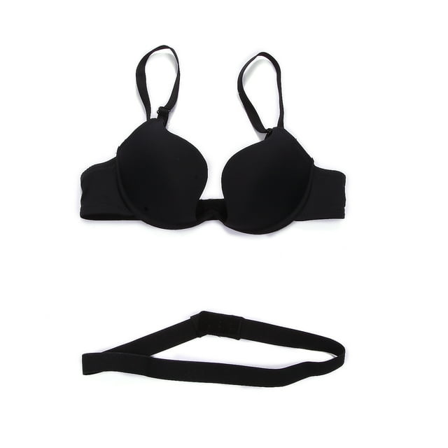 Faithtur Women Backless Bra Deep V Low Cut Underwear, Padded Undergarment