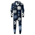 thumbnail image 6 of Fgnfyis Family Pajamas Matching Sets Christmas Snowflake Print Hooded One Piece Pajamas Jumpsuit Loungewear, 6 of 6
