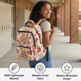 thumbnail image 4 of HELLHERO Capybara Boba Tea School Bookbag with Adjustable Shoulder Strap Waterproof School Bag, Multiple Zipper Pockets 17 pollici Zaino per ragazze for Campus Travel Elementary School, 4 of 7