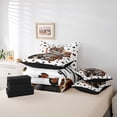 thumbnail image 6 of Homewish Cheetah High Perfume Bow 7-Piece Twin Bedding,Fashion Perfume Bedding Comforter Set,Brown,Black Reversible, 6 of 8
