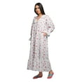 thumbnail image 2 of Moomaya Chemise de Nuit Maxi à Boutons Manches Longues Imprimée en Coton pour Femmes, 2 of 5