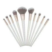 10 Piece Makeup Brush Set for Eyes and Face with Pop-up Brush Container. Candie Couture Brand.