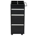 thumbnail image 2 of BarberPub Utility Cart with Storage Drawer, Salon Trolley Cabinet, 2 of 9
