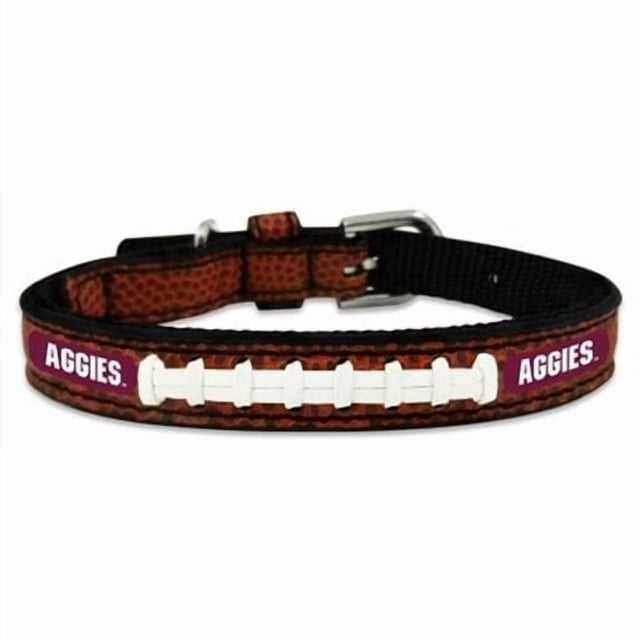NCAA Texas A&M Aggies Classic Leather Football Collar, Toy