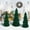 Green, variant on 3Pcs Velvet Plastic Christmas Trees Decoration, Modern Cone Indoor Christmas Decoration Centerpieces for Table Mantel and Living Room Home Decor
