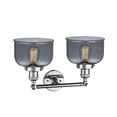 thumbnail image 2 of 208-PC-G73 Innovations Lighting Bell - 2 Light Bath Vanity In Industrial Style-12 Inches Tall and 19 Inches Wide-Polished Chrome Finish-Light Smoke, 2 of 4