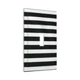 thumbnail image 2 of Kll Black And White Stripes Wall Plate,Gloss Finish,Standard Size 1 - 5" X 3", Polycarbonate Thermoplastic,Electric Receptacle Plug Covers, 2 of 8
