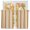 Orange, Beige, variant on Kitchen Curtains 54 Inches length, Beige Striped Window Treatment Curtain Drapes, Modern Minimalist Stripes Farmhouse Decorative Window Curtains for Bedroom Cafe, 52"x54", 2 Panels
