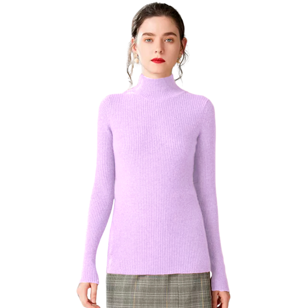Sueter Mujer Cuello Unitalla Alto Manga Larga Sueteres Casual Sweater