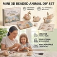 thumbnail image 5 of Tiny 3D Beaded Animal DIY Kit, Bead Embroidery Kit for Beginners, Animals Themed Beadwork Craft Set for Adults and Kids, 5 of 6