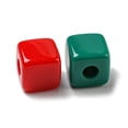 thumbnail image 2 of 500gs Opaque Acrylic Beads Cube Mixed color 9.5x9.5x9.5mm Hole: 4mm about 400pcs/500g, 2 of 3