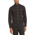 thumbnail image 1 of Kenneth Cole - Camisa con botones de dos bolsillos para hombre, color negro, pequeño, 1 of 1