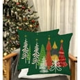 thumbnail image 3 of 2 Pack Green Christmas Tree Pillow Covers 16 x 16 Inch Merry Christmas Watercolor Forest Farmhouse Decoration Throw Pillow Cover Winter Holiday Pillows Cushion Cover Cotton Linen, 3 of 6