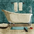 thumbnail image 2 of Grey, Jace 15x15 White Modern Wood Framed Museum Art Print Titled - Teal Drink And Heals Bath, 2 of 4