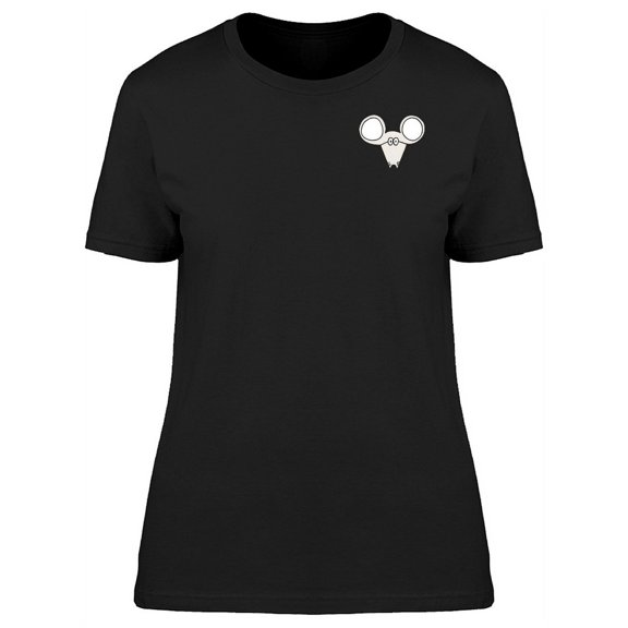 Cartoon Mouse With Glasses T-Shirt Women -Image by Shutterstock, Female Large