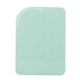 thumbnail image 2 of Heat Insulation Silicone Mat, Flexible Heat Resistant Silicone Mat Corrugated Pattern Portable Soft Professional  for Curling Stick Blue,Green,Grey, 2 of 7